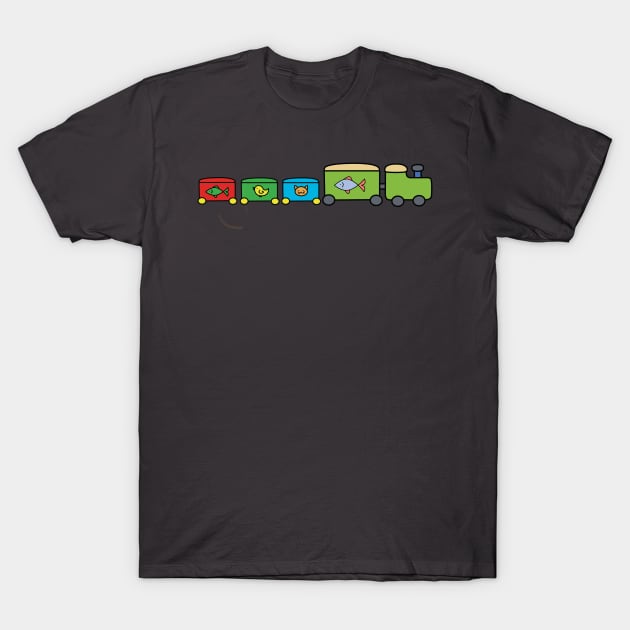 cartoon train T-Shirt by sonaart